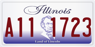 IL license plate A111723