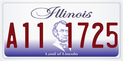 IL license plate A111725