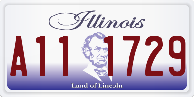 IL license plate A111729