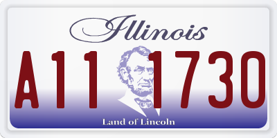 IL license plate A111730