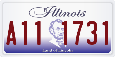 IL license plate A111731