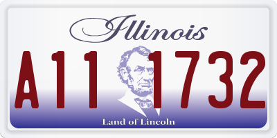 IL license plate A111732