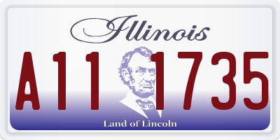 IL license plate A111735