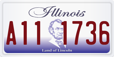 IL license plate A111736