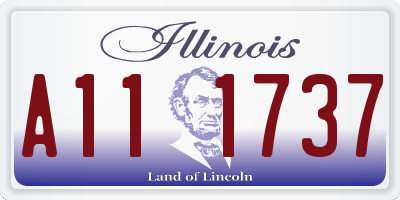 IL license plate A111737