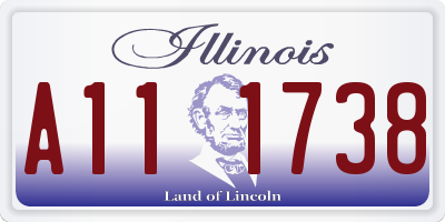 IL license plate A111738