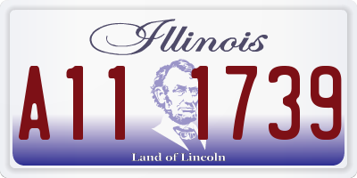 IL license plate A111739