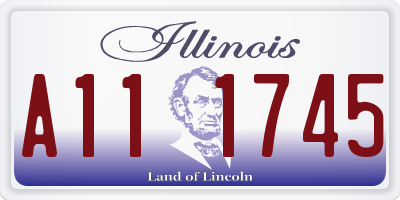 IL license plate A111745