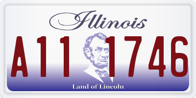IL license plate A111746