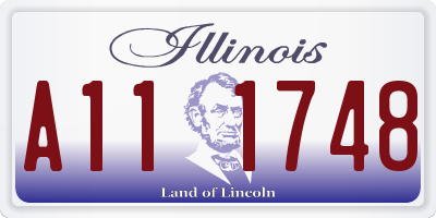 IL license plate A111748