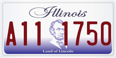 IL license plate A111750