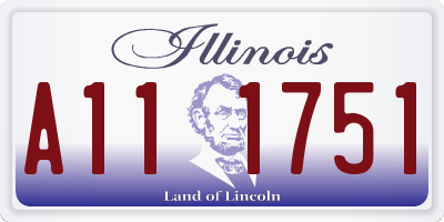 IL license plate A111751