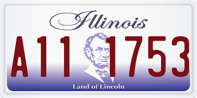 IL license plate A111753