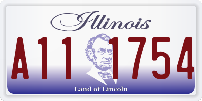 IL license plate A111754