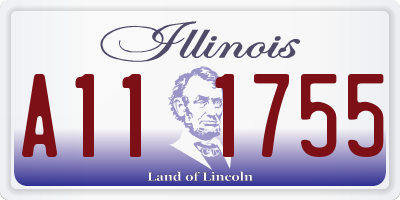 IL license plate A111755