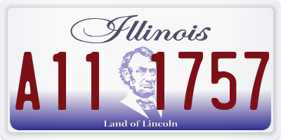 IL license plate A111757