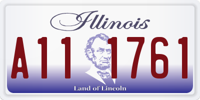IL license plate A111761