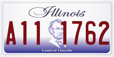 IL license plate A111762