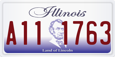 IL license plate A111763