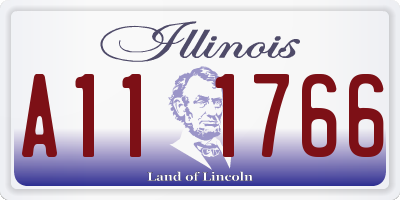 IL license plate A111766