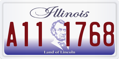 IL license plate A111768