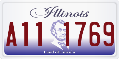 IL license plate A111769