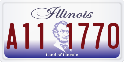 IL license plate A111770