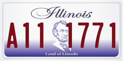 IL license plate A111771