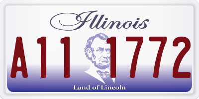 IL license plate A111772