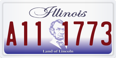 IL license plate A111773