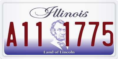 IL license plate A111775