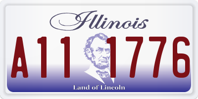 IL license plate A111776