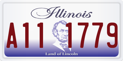IL license plate A111779