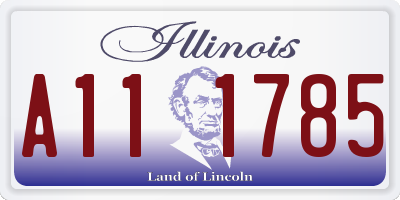 IL license plate A111785