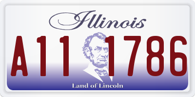 IL license plate A111786