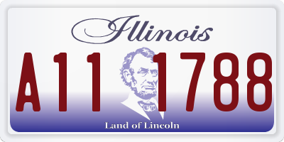 IL license plate A111788