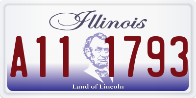 IL license plate A111793