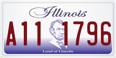 IL license plate A111796