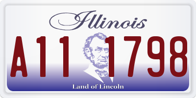 IL license plate A111798