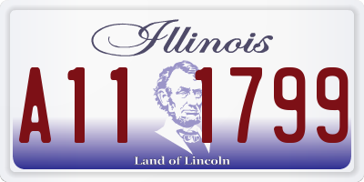 IL license plate A111799