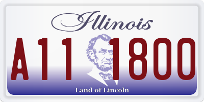IL license plate A111800