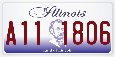 IL license plate A111806