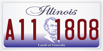 IL license plate A111808