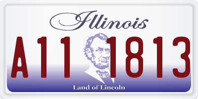 IL license plate A111813