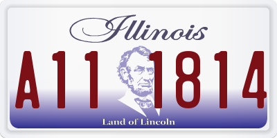 IL license plate A111814