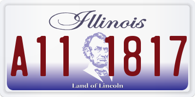 IL license plate A111817