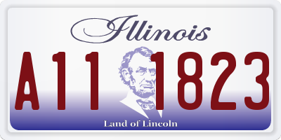 IL license plate A111823