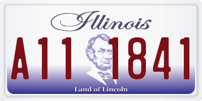 IL license plate A111841