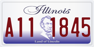 IL license plate A111845