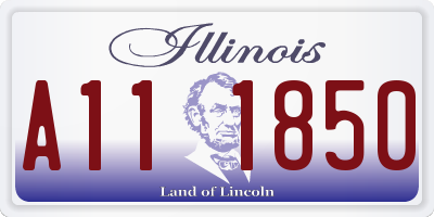 IL license plate A111850